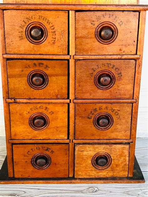 wood and steel spice cabinet|vintage wood spice cabinet.